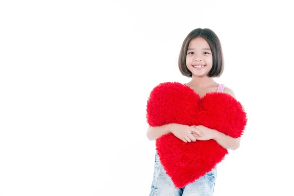 Mutlu Asya sevimli kız kalp tutan