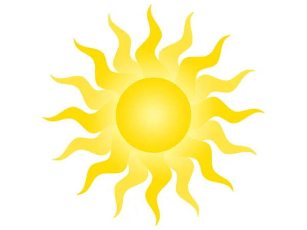 Symbol Sun White Background — Stock Photo, Image