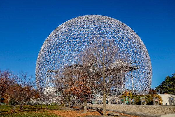 The Biosphere, Environment Museum in Fall