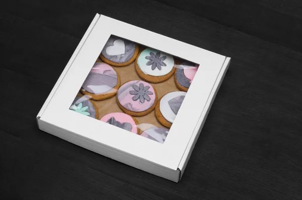 Cookies em uma caixa — Fotografia de Stock