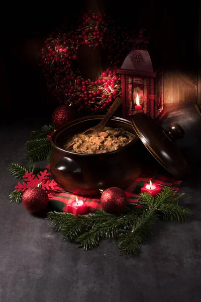 Bigos Lehçe geleneksel çanak  