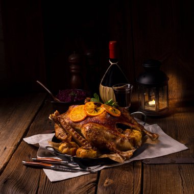 Gevrek kızartma kaz yakın çekim 