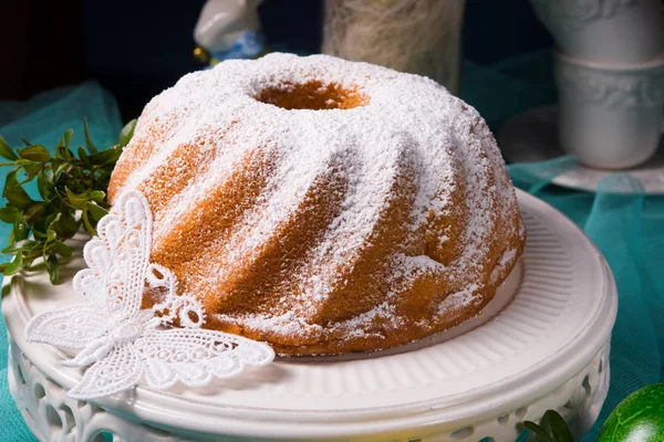 Vista Cerca Pastel Babka Polaco —  Fotos de Stock