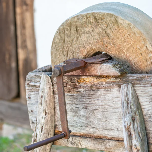 Old grindstone rustic object — Stock Photo, Image