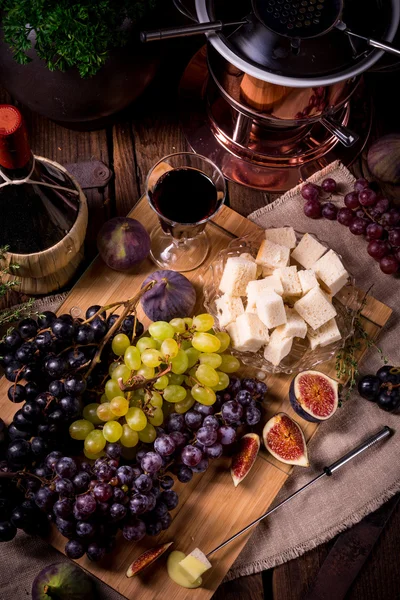 Ingredienser för frukt fondue — Stockfoto