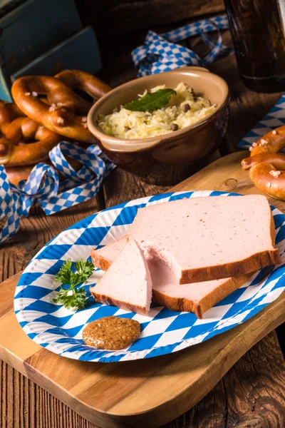 Pyszne bawarskie meatloaf — Zdjęcie stockowe