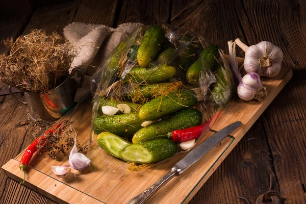 Salt cucumbers briefly stored — Stock Image Salt cucumbers briefly stored Royalty Free Stock Images