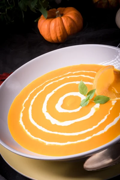 Kürbiscremesuppe — Stockfoto