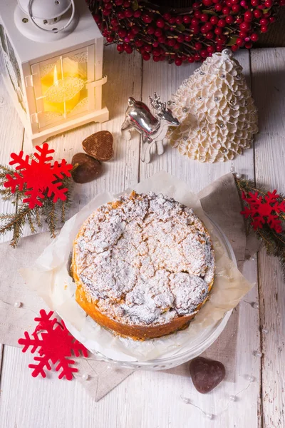Christmas Cheesecake on paper for baking — Stock Photo, Image