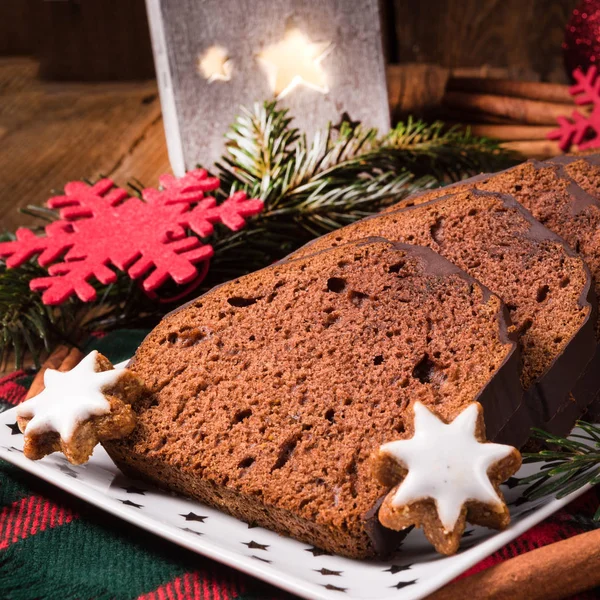 Gingerbread on white tray — Stock Photo, Image