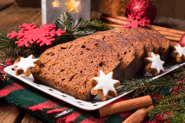 Gingerbread on white tray — Stock Photo, Image