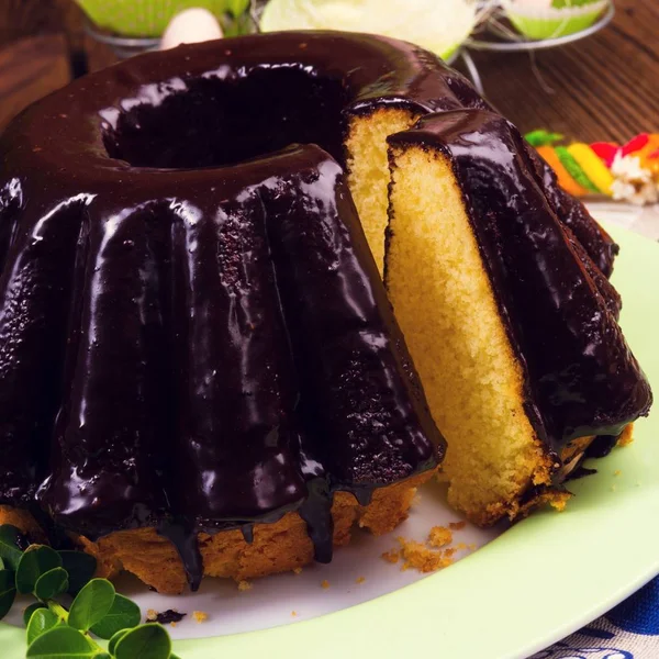 Polish chocolate babka — Stock Photo, Image