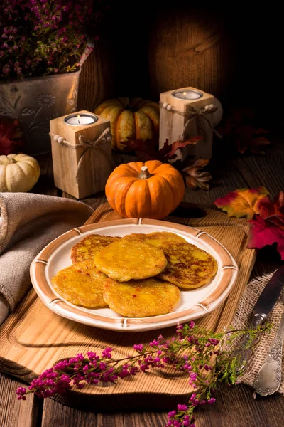 Panqueques de patata con calabaza — Foto de Stock