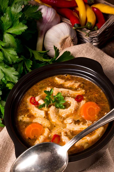 Traditional tripe soup — Stock Photo, Image