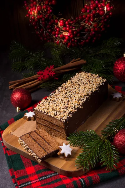 Hembakade pepparkakor tårta — Stockfoto