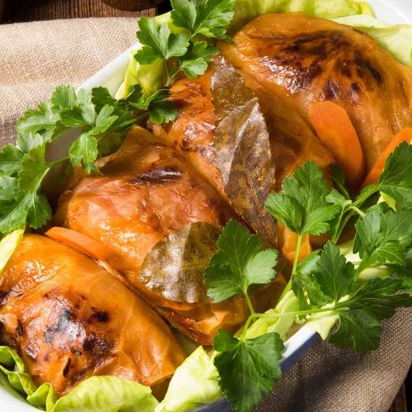 Tasty cabbage roulade — Stock Photo, Image