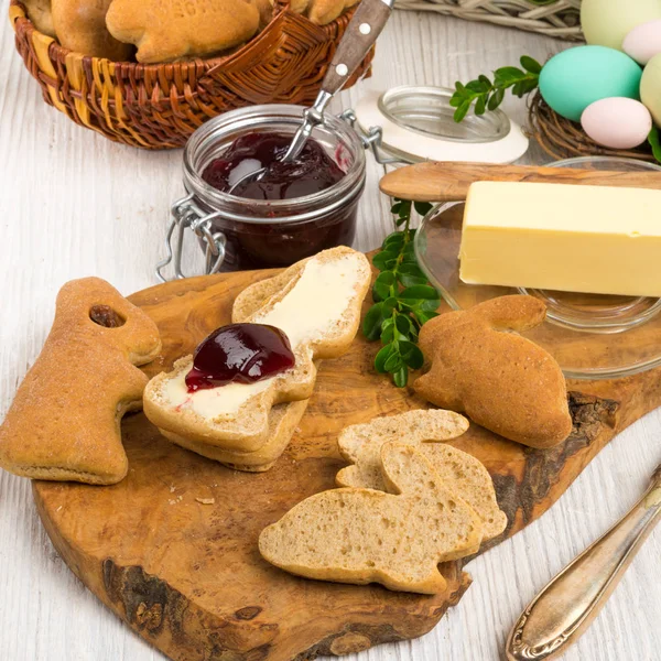 Paskalya Kahvaltı ekmek — Stok fotoğraf