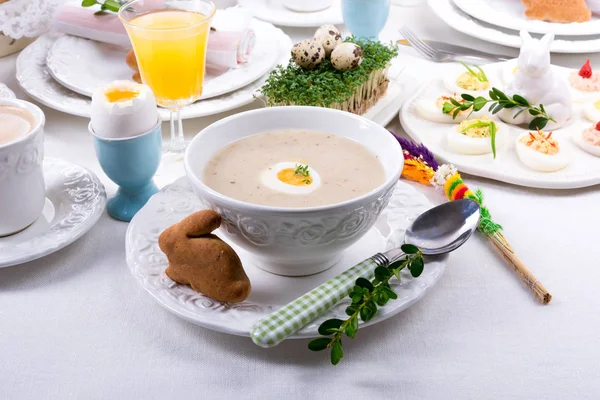 Polska Wielkanoc zupa — Zdjęcie stockowe