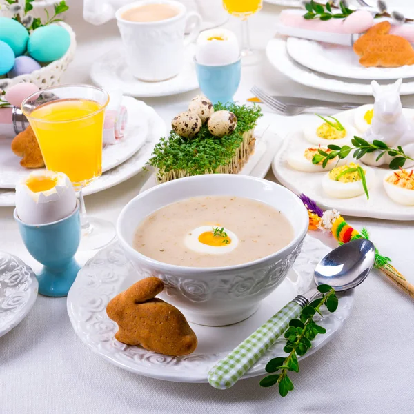 Polish Easter Soup — Stock Photo, Image