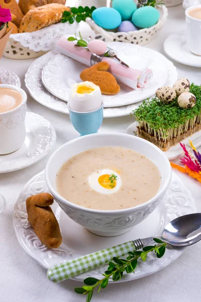 Polska Wielkanoc zupa — Zdjęcie stockowe
