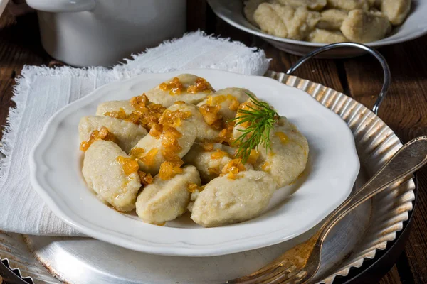 Schlesische Graukartoffelknödel — Stockfoto