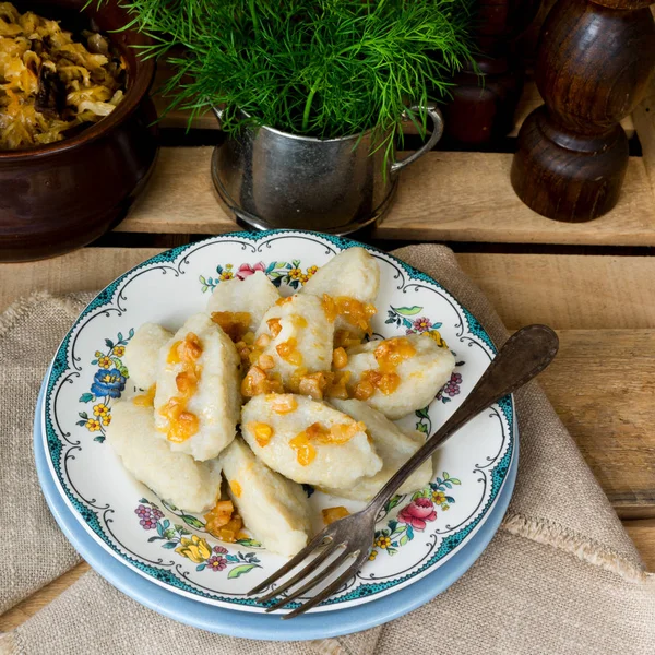 硅藻灰土豆饺子 — 图库照片