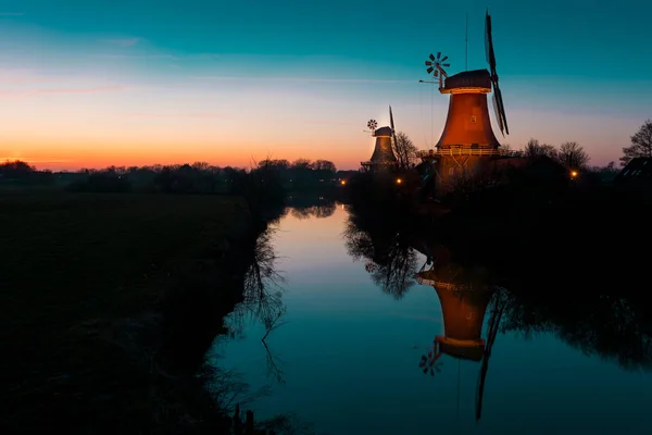 Mulini della Frisia orientale — Foto Stock