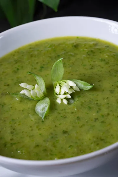 Wild garlic soup — Stock Photo, Image