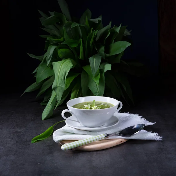 Sopa de alho selvagem — Fotografia de Stock