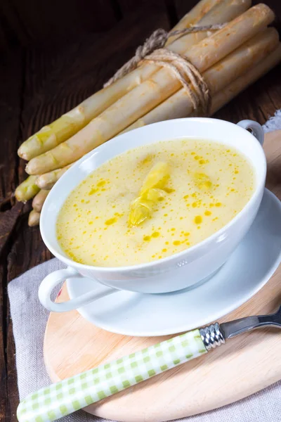 Spargelcremesuppe — Stockfoto