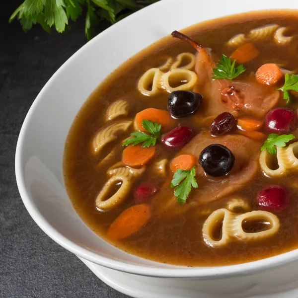 Traditionele Poolse soep — Stockfoto