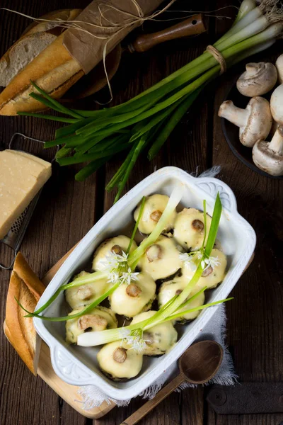 Fresh baked champignons — Stock Image Fresh baked champignons Royalty Free Stock Images