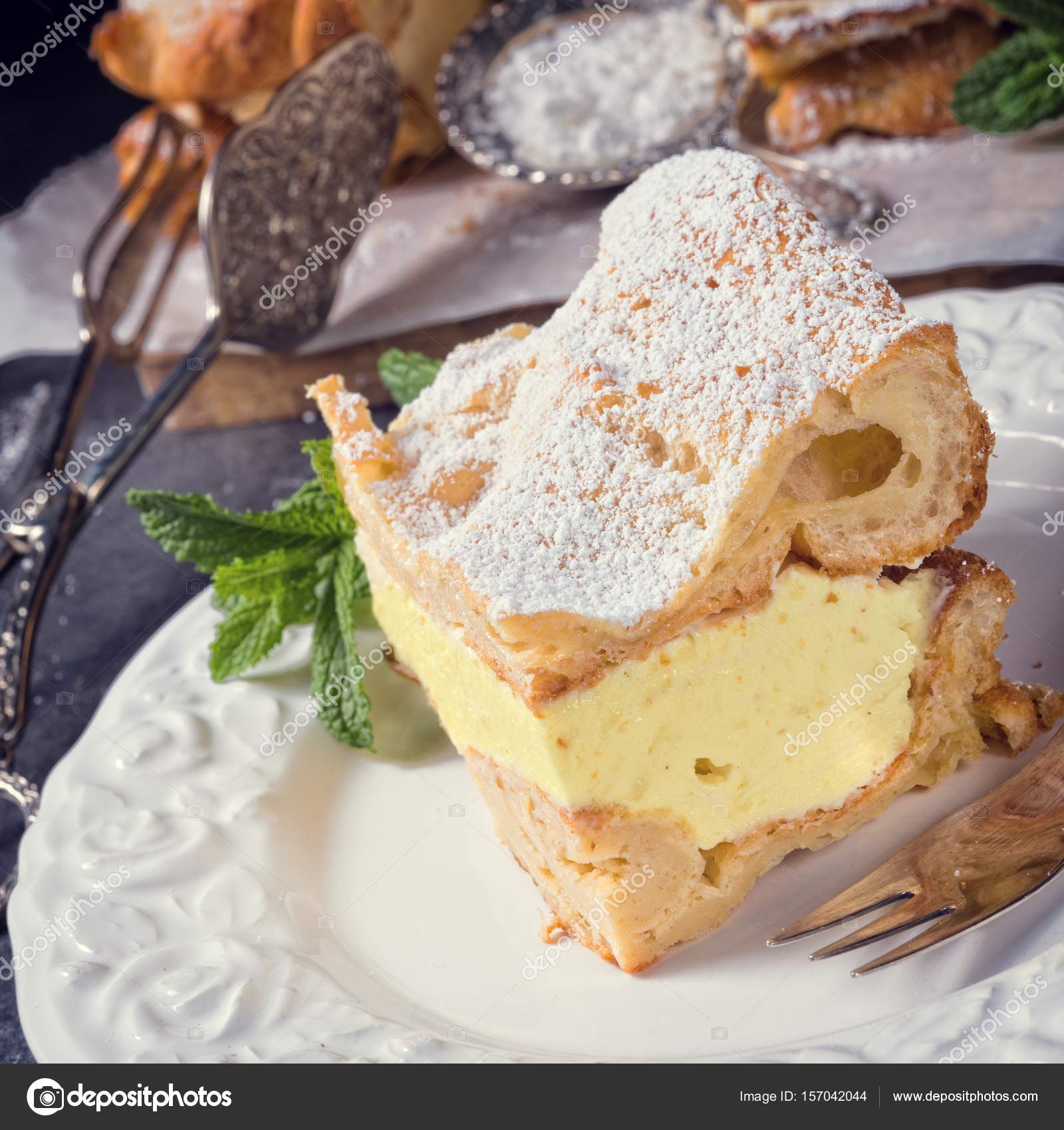 Karpatka Is A Traditional Polish Cream Pie Stock Photo By C Dar19 30 Karpatka Is A Traditional Polish Cream Pie Stock Photo By C Dar19 30