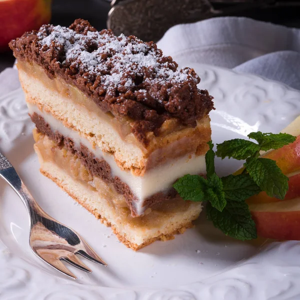 Pastel de crema de manzana —  Fotos de Stock