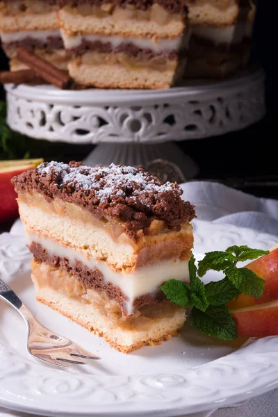 애플 크림 케이크 — 스톡 사진