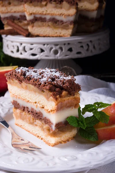 Torta di crema di mele — Foto Stock