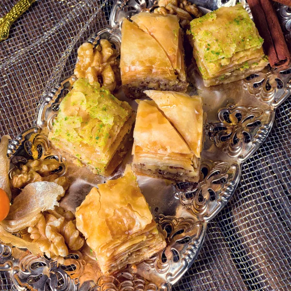 Tradycyjnej tureckiej baklavy — Zdjęcie stockowe