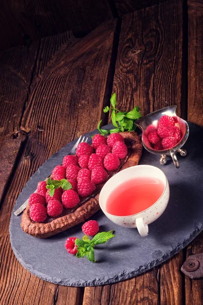 Ahududulu çikolatalı tart 