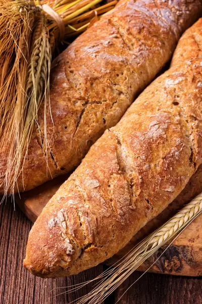 Fresh crusty baguettes — Stock Photo, Image