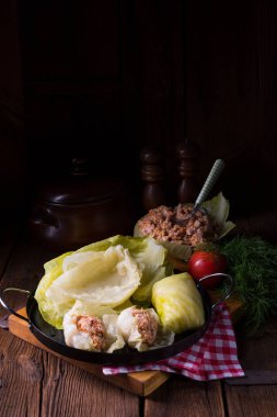 etli lahana dolması rulo 