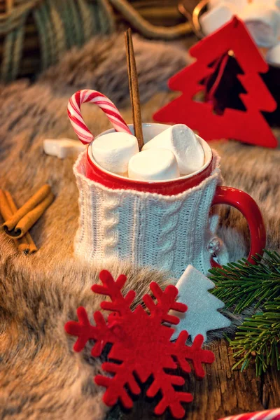 Chocolate quente com marshmallow — Fotografia de Stock