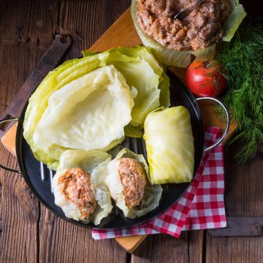 etli lahana dolması rulo 