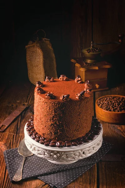 Вкусный шоколадный пирог — стоковое фото