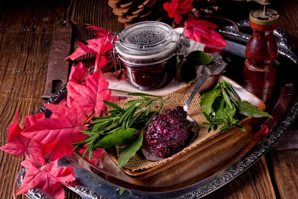 Cranberry chutney with red beet — Stock Photo, Image