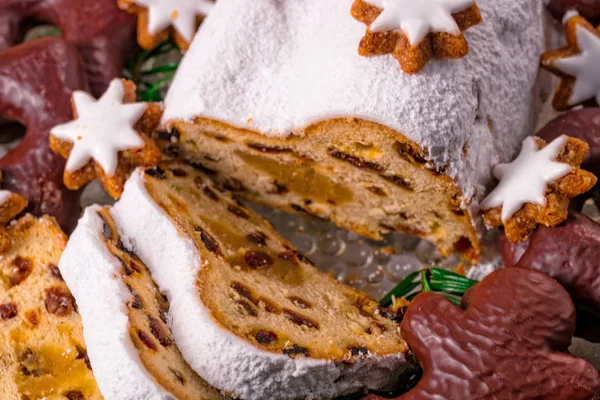 Tasty Christmas Stollen — Stock Photo, Image