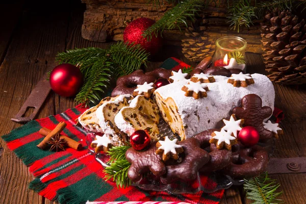 Tasty Christmas Stollen — Stock Photo, Image