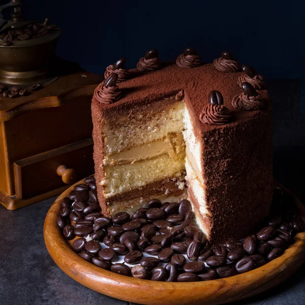 Heerlijke chocolade taart — Stockfoto