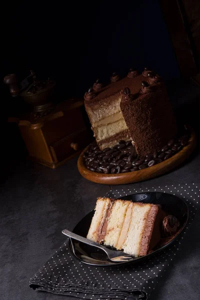 Вкусный шоколадный пирог — стоковое фото