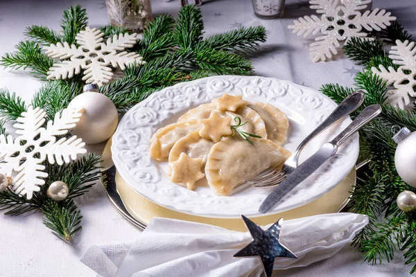 Traditional christmas pierogi — Stock Photo, Image