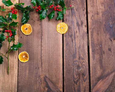 Noel dekorasyon kuru portakal ile 